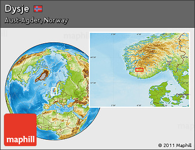 Physical Location Map of Dysje