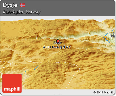 Physical Panoramic Map of Dysje