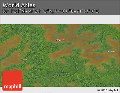 Satellite 3D Map of the Area around 59° 13' 17" N, 71° 28' 29" E