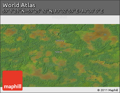 Satellite 3D Map of the Area around 59° 13' 17" N, 74° 1' 30" E