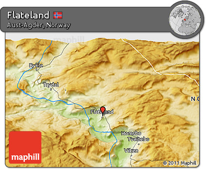 Physical 3D Map of Flateland