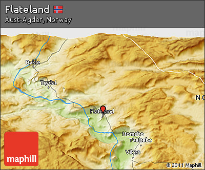 Physical 3D Map of Flateland