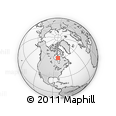 Outline Map of the Area around 59° 13' 17" N, 82° 22' 30" W, rectangular outline