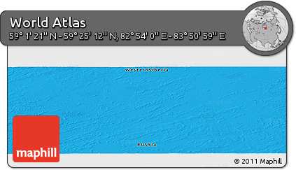 Political Panoramic Map of the Area around 59° 13' 17" N, 83° 22' 30" E