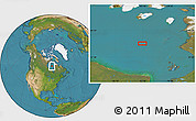 Satellite Location Map of the area around 59° 13' 17" N, 83° 13' 29" W