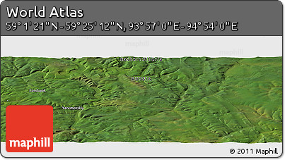 Satellite Panoramic Map of the Area around 59° 13' 17" N, 94° 25' 30" E