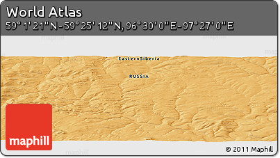 Political Panoramic Map of the Area around 59° 13' 17" N, 96° 58' 29" E
