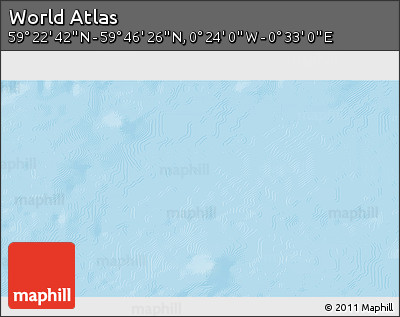 Physical 3D Map of the Area around 59° 34' 34" N, 0° 4' 30" E