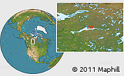 Satellite Location Map of Uranium City