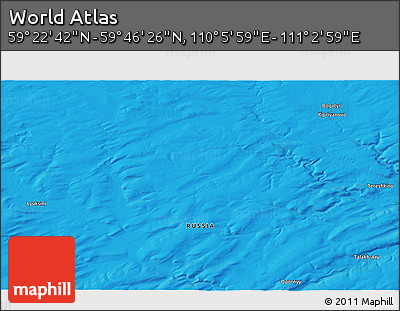 Political 3D Map of the Area around 59° 34' 34" N, 110° 34' 29" E