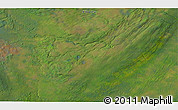 Satellite 3D Map of the area around 59° 34' 34" N, 118° 4' 29" W