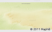 Physical 3D Map of the area around 59° 34' 34" N, 122° 19' 29" W