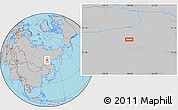 Gray Location Map of the area around 59° 34' 34" N, 128° 25' 30" E