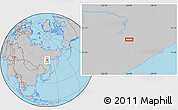 Gray Location Map of the area around 59° 34' 34" N, 136° 4' 29" E