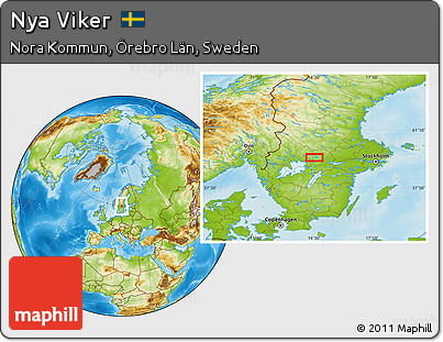 Physical Location Map of Nya Viker