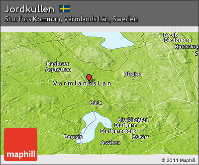 Physical Panoramic Map of Jordkullen