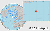 Gray Location Map of the area around 59° 34' 34" N, 14° 22' 30" W