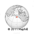 Outline Map of the Area around 59° 34' 34" N, 151° 13' 29" W, rectangular outline
