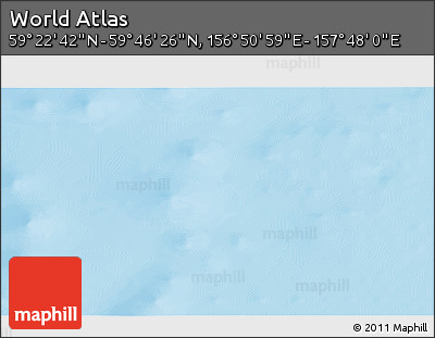 Physical 3D Map of the Area around 59° 34' 34" N, 157° 19' 29" E