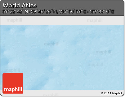 Physical 3D Map of the Area around 59° 34' 34" N, 157° 19' 29" E