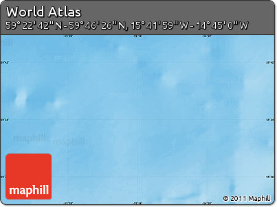 Physical Map of the Area around 59° 34' 34" N, 15° 13' 29" W
