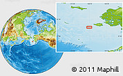 Physical Location Map of the area around 59° 34' 34" N, 168° 13' 29" W