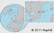 Gray Location Map of Hagsta