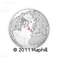 Outline Map of the Area around 59° 34' 34" N, 16° 4' 29" W, rectangular outline