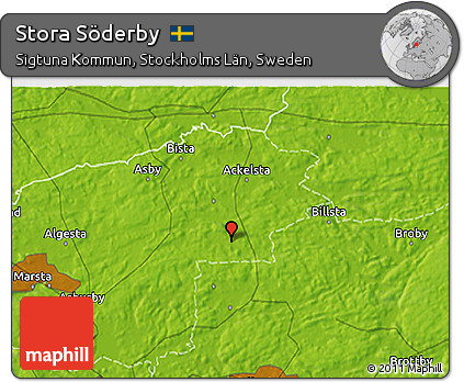 Physical 3D Map of Stora Söderby