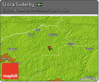 Physical 3D Map of Stora Söderby