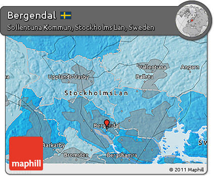 Political 3D Map of Bergendal