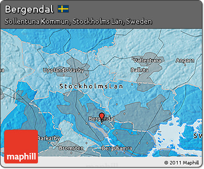 Political 3D Map of Bergendal