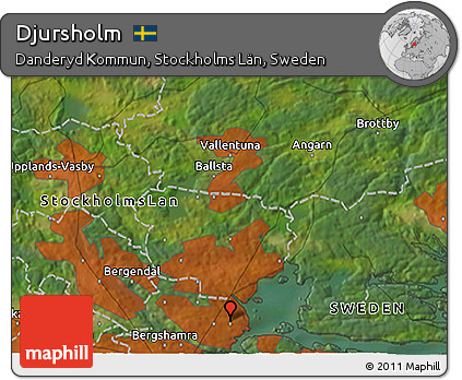 Satellite 3D Map of Djursholm