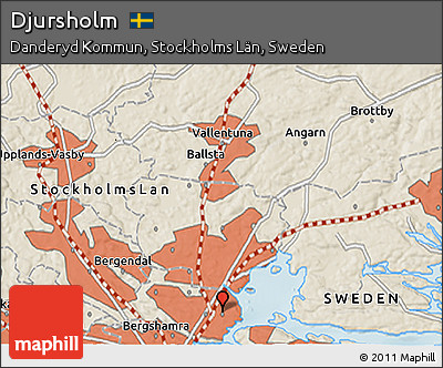 Shaded Relief 3D Map of Djursholm