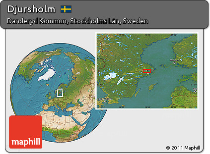 Satellite Location Map of Djursholm