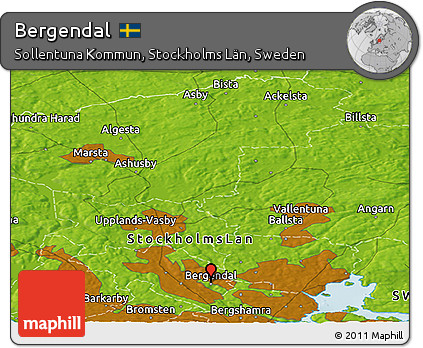 Physical Panoramic Map of Bergendal