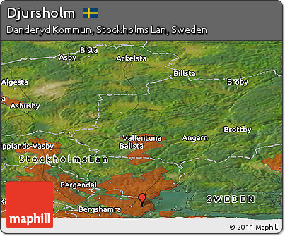 Satellite Panoramic Map of Djursholm