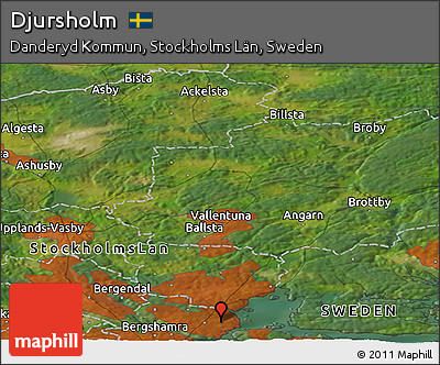 Satellite Panoramic Map of Djursholm