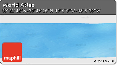 Shaded Relief Panoramic Map of the Area around 59° 34' 34" N, 18° 37' 30" W