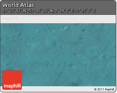 Satellite 3D Map of the Area around 59° 34' 34" N, 1° 46' 29" E
