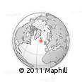 Outline Map of the Area around 59° 34' 34" N, 20° 19' 30" W, rectangular outline