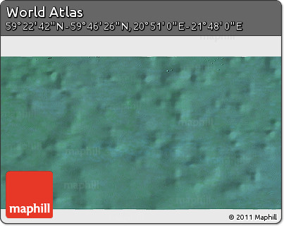 Satellite 3D Map of the Area around 59° 34' 34" N, 21° 19' 30" E