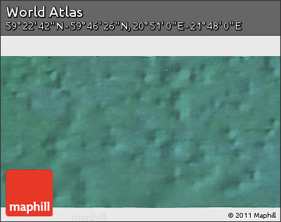 Satellite 3D Map of the Area around 59° 34' 34" N, 21° 19' 30" E