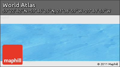 Shaded Relief Panoramic Map of the Area around 59° 34' 34" N, 21° 10' 29" W