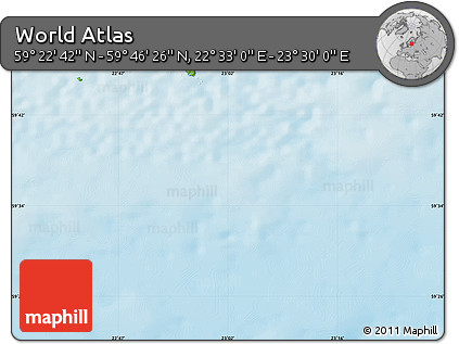 Physical Map of the Area around 59° 34' 34" N, 23° 1' 29" E