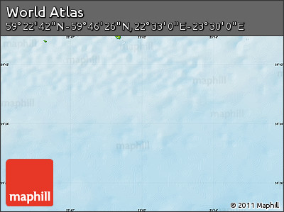 Physical Map of the Area around 59° 34' 34" N, 23° 1' 29" E