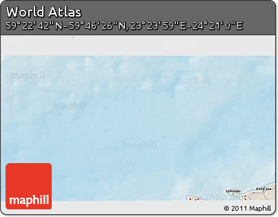 Shaded Relief 3D Map of the Area around 59° 34' 34" N, 23° 52' 30" E