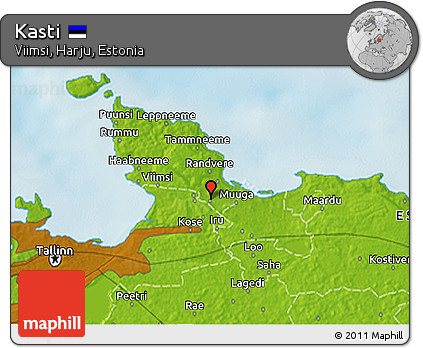 Physical 3D Map of Kasti
