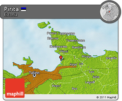 Physical 3D Map of Pirita