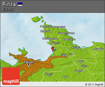 Physical 3D Map of Pirita